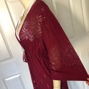 Cover-up (paréo) Dotti Noir En Mesh - Décolleté Profond V, Taille M, Occasion Très Bon état